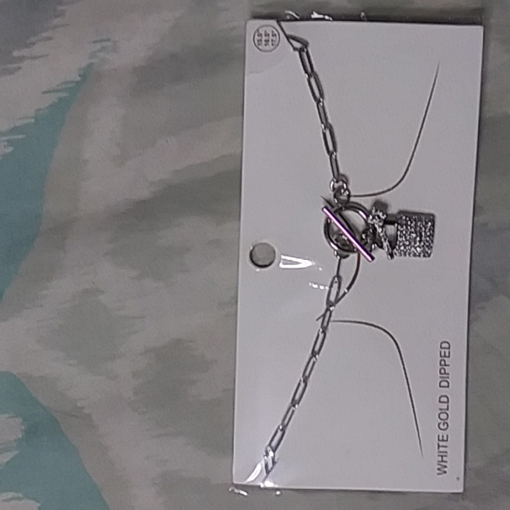 White Gold Dipped Necklace - image 5